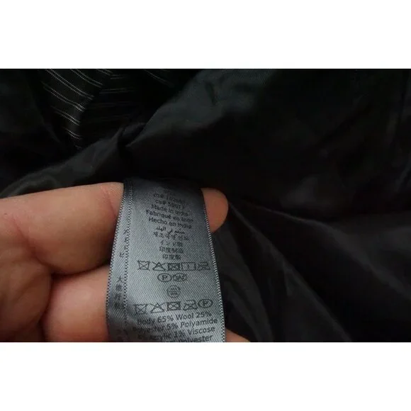 John Varvatos Gray Black Plaid Flannel Wool Blend Jacket Sz 36 Brand New